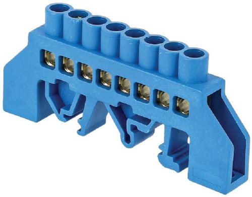 Шина изолированная тип "Стойка" EKF PROxima N "ноль" ШНИ-6х9-8-КС-С 8 групп синий фото Шина изолированная тип "Стойка" EKF PROxima N "ноль" ШНИ-6х9-8-КС-С 8 групп синий картинка